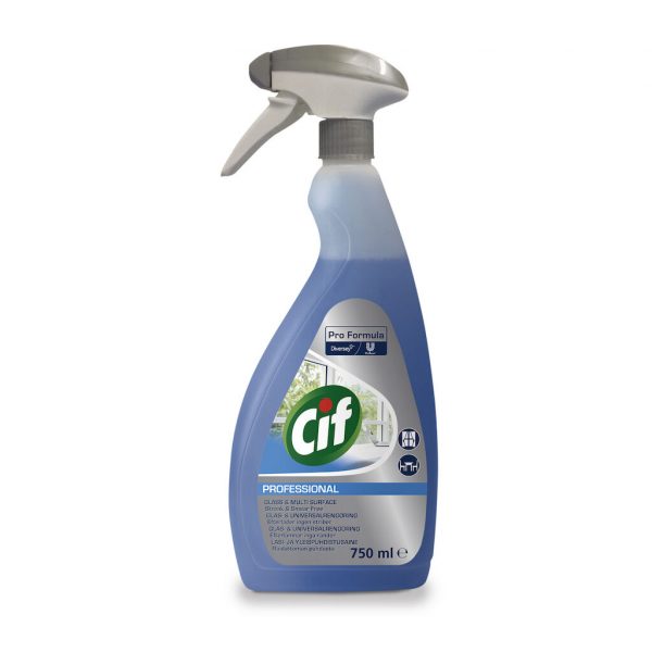 Cif Pro Formula Glass & Multi Surface Cleaner 6x0.75L - Tar snabbt bort smuts och fettfläckar